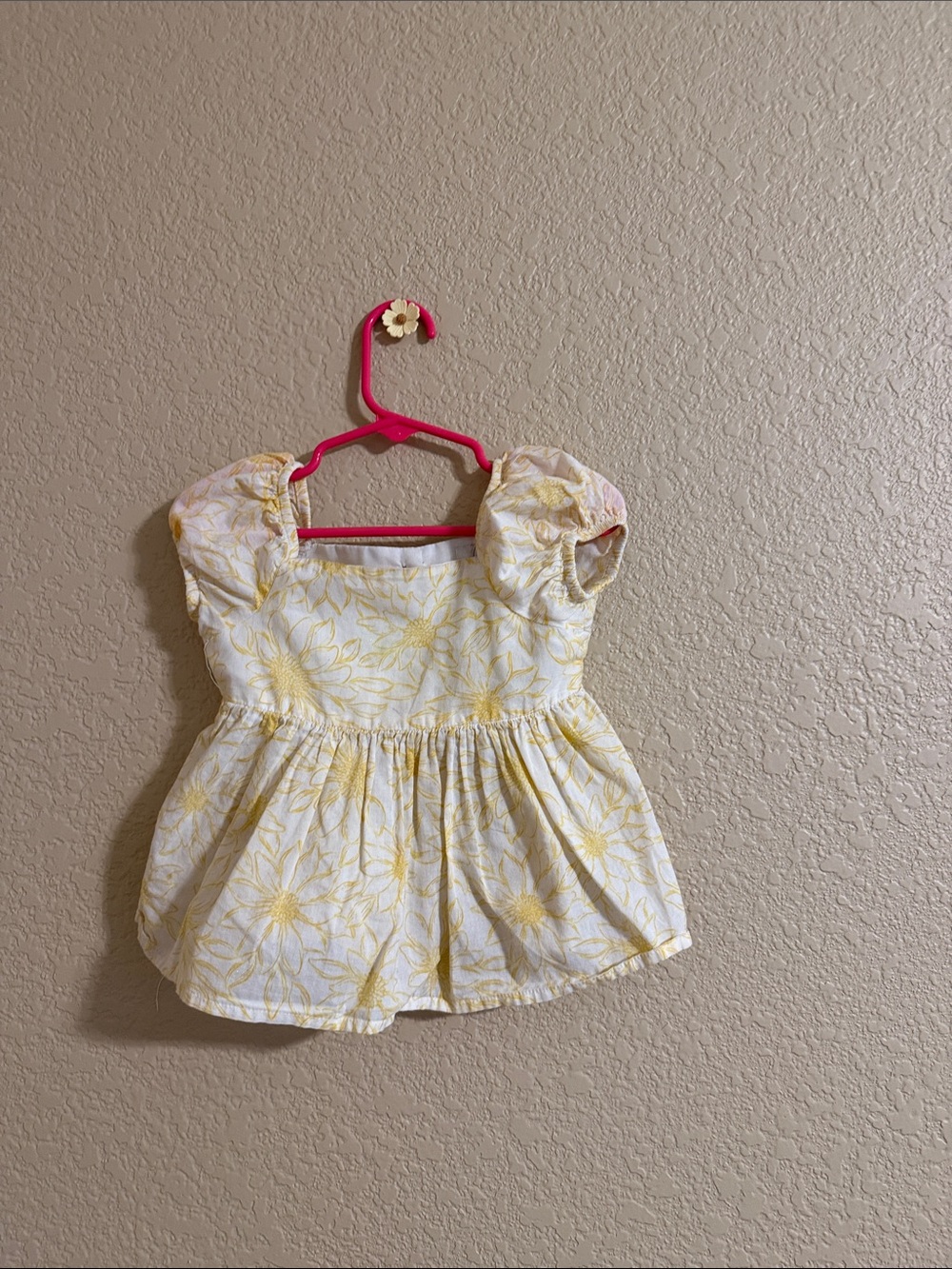 Joie Cream and Yellow Floral Puff Sleeve Top
